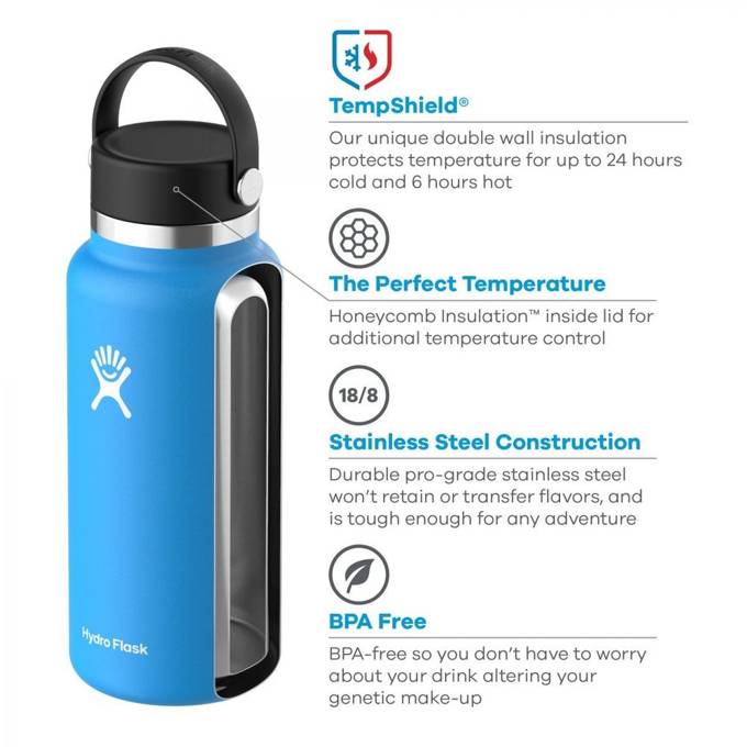 HYDRO FLASK 20 OZ WILD FLEX CAP BLACK