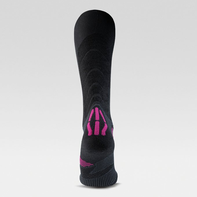 Ski socks UYN Women Ski Touring One Bio Socks Black/Pink Yarrow - 2024/25