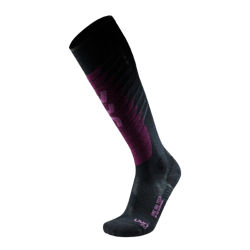 Ski socks UYN Women Ski One Biotech Black/Purple - 2024/25