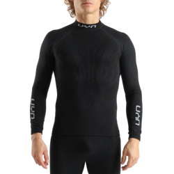 Thermal underwear UYN Man Elevatyon Biomorph UW Shirt Long SL Turtle New Neck Black - 2024/25