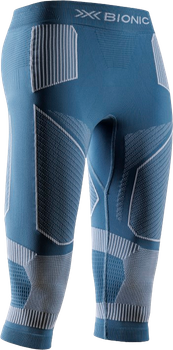 Thermounterwäsche X-bionic Energy Accumulator Light Pants 3/4 WMN Mineral Blue/Arctic White - 2024/25