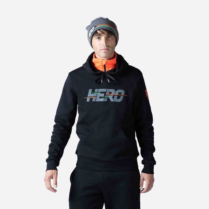 Bluse Rossignol Hero Hoodie Black - 2023/24