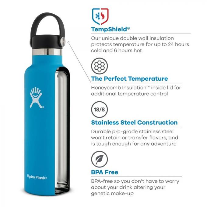 HYDRO FLASK 24 Oz Standard Mouth Flex Cap Rain