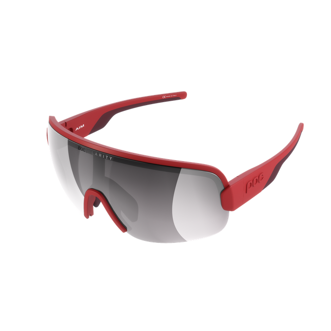 Sonnenbrille POC Aim Prismane Red/Clarity Road/Sunny Silver