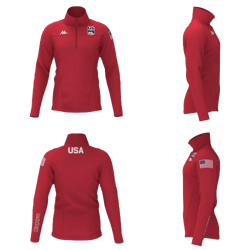 Hoodie Kappa 8CENTO 818 US Red Racing - 2024/25