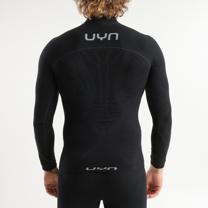 Thermal underwear UYN Man Elevatyon Biomorph UW Shirt Long SL Turtle New Neck Black - 2024/25