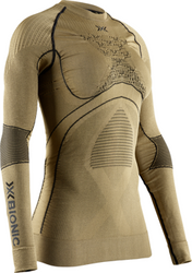 Koszulka termoaktywna X-BIONIC RADIACTOR 4.0 SHIRT ROUND NECK LG SL WOMAN GOLD/BLACK - 2022/23