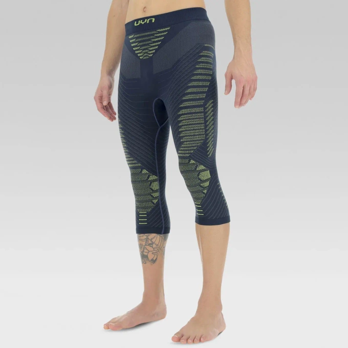 Thermounterwäsche UYN Man Resilyon UW Pants Medium Dark Blue/Yellow - 2023/24