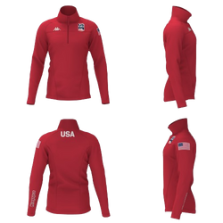 Hoodie Kappa 8CENTO 818 US Red Racing - 2024/25