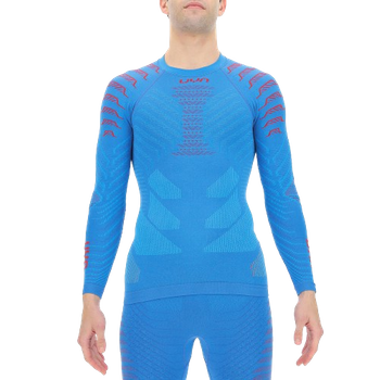 Koszulka termoaktywna UYN Man Resilyon UW Shirt LG SL Round Neck Blue/Red - 2024/25