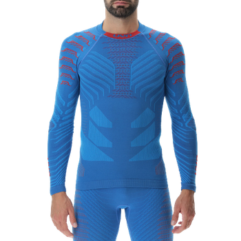 Koszulka termoaktywna UYN Man Resilyon Uw Shirt Lg Sl.turtle Neck Blue/Red - 2024/25