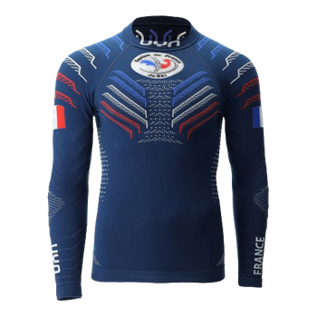 Koszulka termoaktywna UYN Natyon 3.0 Junior France UW Shirt LG SL Turtle Neck - 2024/25