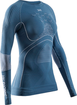 Koszulka termoaktywna X-bionic Energy Accumulator 4.0 Shirt LG SL Wmn Mineral Blue/Arctic White - 2024/25