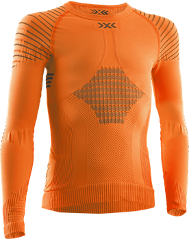 Koszulka termoaktywna X-bionic Invent 4.0 Shirt LG SL JR Sunset Orange/Anthracite - 2024/25