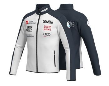 Męski Polar Colmar Full Zip Stretch Fleece White/Black - 2024/25