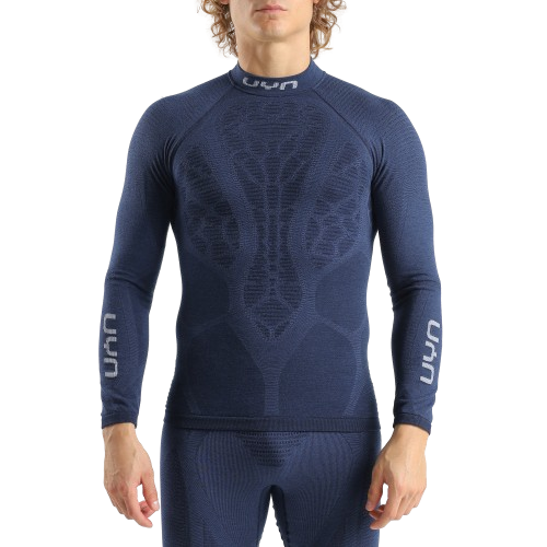 Koszulka termoaktywna UYN Man Elevatyon Biomorph UW Shirt Long SL Turtle New Neck Indaco - 2024/25