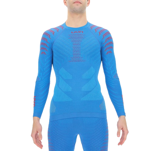 Koszulka termoaktywna UYN Man Resilyon UW Shirt LG SL Round Neck Blue/Red - 2024/25