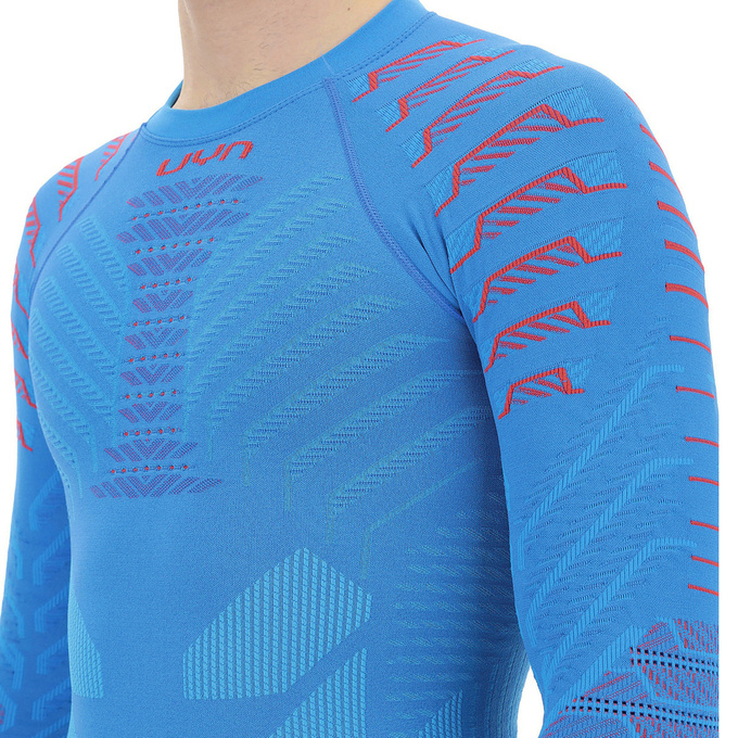 Koszulka termoaktywna UYN Man Resilyon UW Shirt LG SL Round Neck Blue/Red - 2024/25