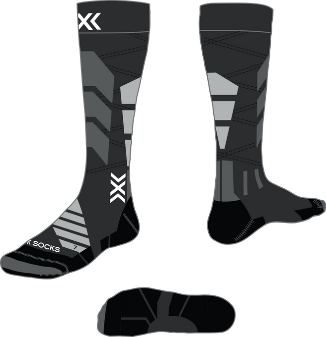 Skarpety narciarskie X-socks Ski Expert OTC X Black/Light Grey - 2024/25